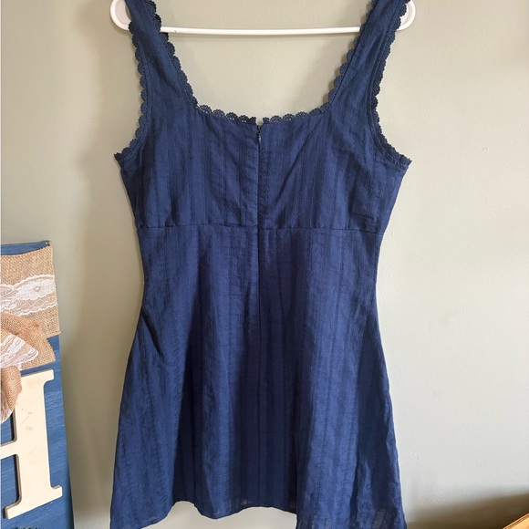 Princess Polly Dasha Mini Navy Dress 100% Cotton - Picture 9 of 9